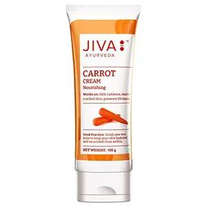 Jiva Carrot Cream 100gm Pack of 1 - Nourishes Skin - Helps in Skin Radiance