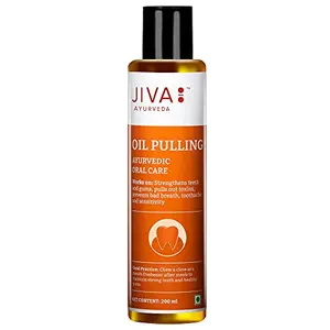 Jiva Oil Pulling - 200 ml - Pack of 1 - Alcohol Free Mouthwash Natural Mouthwash for Healthy Teeth and Gums
