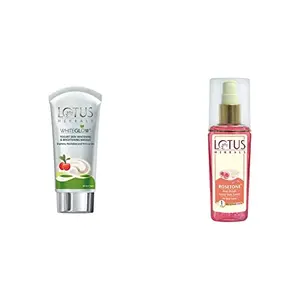 Lotus Herbals White Glow Yogurt Skin Whitening And Brightening Masque 80g And Lotus Herbals Rosetone Rose Petals Facial Skin Toner 100ml