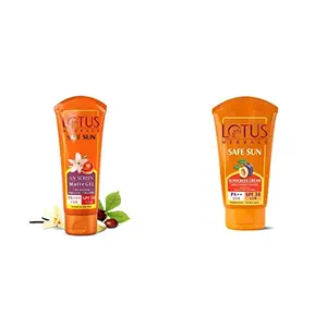 Lotus Herbals UV Screen Matte Gel and Sun Block Cream SPF 50 SPF 30 - 50g Cream