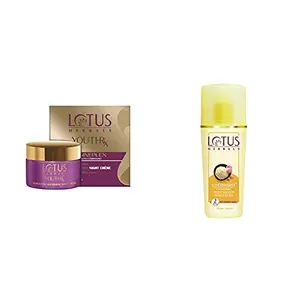 Lotus Herbals Youth Rx Anti-aging Skin Care Range Lotus Herbals Youth Rx Anti-Aging Nourishing Night Creame 50g & Lotus Herbals Cocomoist Cocoa Butter Moisturising Lotion 170ml