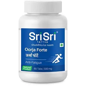 Sri Sri Tattva Oorja Forte - Anti Fatigue 60 Tabs | 500mg (Pack of 1)