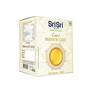 Sri Sri Tattva Cow Ghee - Premium Cow Ghee for Better Digestion and Immunity - 500ml (Pack of 1)