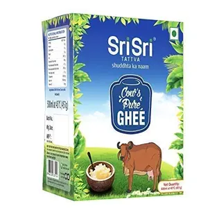 Sri Sri Tattva Cow Ghee - Pure Cow Ghee for Better Digestion and Immunity - 500ml (Pack of 1)