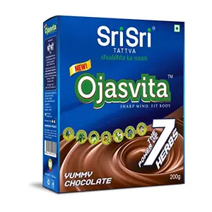 Sri Sri Tattva Ojasvita Chocolate Powder - Drink Mix for Sharp Mind & Healthy Body - 200g