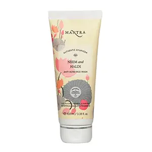 Mantra Authentic Ayurvedic Neem And Haldi Anti-Acne Face Wash 100 ml With Free Ayur Sunscreen 50 ml