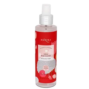 Mantra Authentic Ayurvedic Indian Rose Water Refreshing Toner 250 ml With Free Ayur Sunscreen 50 ml