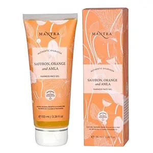 Mantra Authentic Ayurvedic Saffron Orange And Amla Fairness Face Gel 100 ml With Free Ayur Sunscreen 50 ml