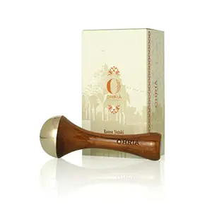 Ohria Ayurveda Kansa Face and Head Massage Wand - Bronze Wand With Wooden Handle For Detoxification Deep Relaxation Face Massager and Acupressure for Fine Lines Reduction Softer & Plumper Glowing Skin
