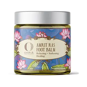 Ohria Ayurveda Amrit Ras Foot Balm | Relaxing Softening & Healing | Removes Toxins Dead Skin & Repair Cracked Heal 100g