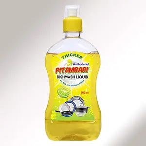 Pitambari Dishwash Liquid 500ml | Natural lemon Grass fragrance | Gentle On Skin