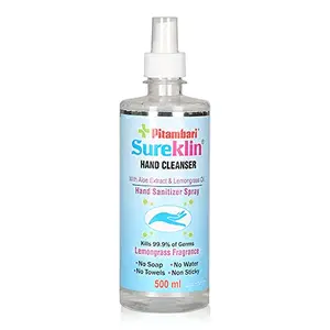 Pitambari SureKlin Hand Sanitizer Liquid Rinse-free Non-Sticky500ml