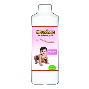 Pitambari Vasundhara Baby Massage Oil || Ayurvedic Nourishment Oil with Vitamin E (1000ml Bottle)