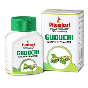 Pitambari Guduchi Herbal Tablets - Immune System Booster with Giloy Stem Extract - 60 Tablets