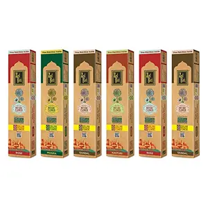 Zed Black Nature Flower Charcoal Free Incense Sticks Made with Recycled Flowers - Pack of 6