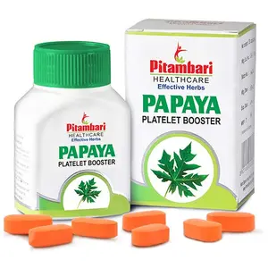 Pitambari Herbal Papaya Tablets 600mg Platelet Booster (30Tablets)