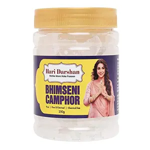 Hari Darshan Bhimseni Camphor(250g) Kapoor Kappuram for Pooja Meditation Havan Room Freshener