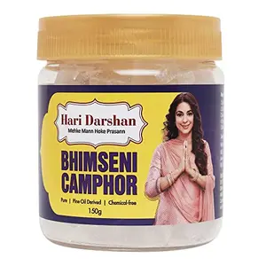 Hari Darshan - Pure Bhimseni Camphor Kapoor Kappuram for Pooja Meditation Havan Room Freshener (100g)