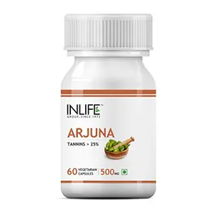 Inlife Arjuna Supplement 500 mg - 60 Vegetarian Capsules