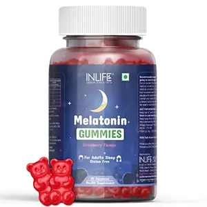 INLIFE Melatonin Gummies 5mg Sleeping Aid Supplement Sleep Well Be Relaxed & Restore Balance with Melatonin for Men Women | Delicious Strawberry Flavour - 30 Gummies (30 Count)