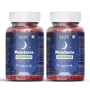 INLIFE Melatonin Gummies 5mg Sleeping Aid Supplement Sleep Well Be Relaxed & Restore Balance with Melatonin for Men Women | Delicious Strawberry Flavour - 30 Gummies (60 Count)