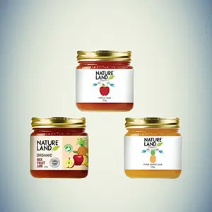 Natureland Organics Apple jam Mix Fruit Jam Pine Apple Jam (250gm)