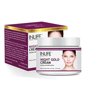 INLIFE Night Gold Face Cream Anti Aging - 50 g