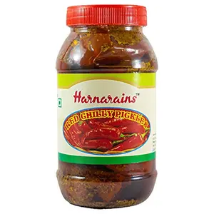 Harnarains Homemade Organic Banarsi Red Stuffed Chilli Pickle 400 gm