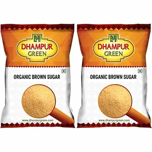 Dhampure Speciality Organic Brown Sugar 1Kg (2x500g) | Organic Natural Brown Sugar Mineral Rich Pure Cane Sugar for Tea Coffee Baking Chemical Free No Added Sulphur