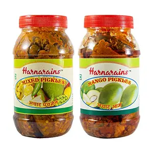 Harnarains Homemade Organic Mixed Pickle & Mango Pickle 400 gm