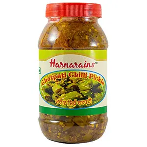 Harnarains Homemade Organic Green Chilli Pickle 400 gm