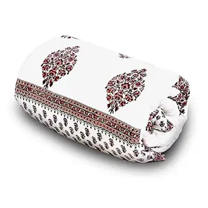 Sanganeri Floral Print Cotton Double Bed Comforter - Red