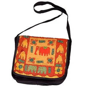 Little India Applique Patch Work Designer Shoulder Bag 14"x11"x2"