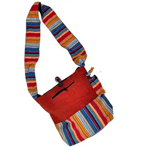 Little India Multi Color Cotton Shoulder Bag 13"x15"x3"