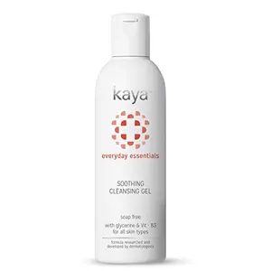 Kaya Soothing Cleansing Gel | Soap Free & Gentle Face Wash | With Niacinamide For Daily Use | All Skin Types | 200ml