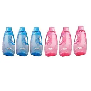 Nayasa Superplast Plastic Fontana PET Bottle 1.5 Litre Set of 6 Blue and Pink