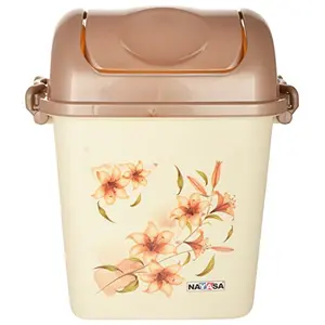 Nayasa Swing Dustbin with Lid 13.5 Litres Brown