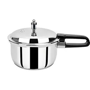 Pristine Try Ply Induction Bottom Stainless Sandwich Base Used Induction Pressure Cooker (3L Silver)