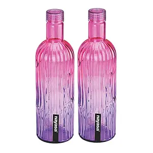 Nayasa Bono Glass Bottle 1000 ML Set of 2 (Pink)