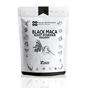 Heilen Biopharm Gelatinized Organic Peruvian Black Maca Root Powder 200 g