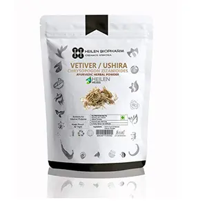 Heilen Biopharm Vetiver Herbal Powder -200 gram(Chrysopogon Zizanioides) khus-khus/Ushira/Lava/Khus root