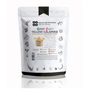 HEILEN BIOPHARM Yellow Calamine Scar Specialist Powder Face and Skin Pack (125 gm / 4.4 oz / 0.28 lb)