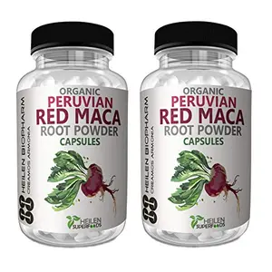 Heilen Biopharm Organic Gelatinized Peruvian Red Maca Root Powder Capsules 500 mg X 360 Capsules | Reinventing Reproductive Care | Adaptogen Superfood Supplement