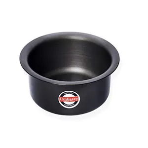 Embassy Hard Anodised Tope/Cook Pot 2.1 litres (Size 13 21 cms) Gas Stovetop Compatible Black