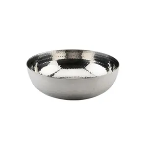 Embassy Stainless Steel Hammered Tasla/Kadhai (Without Handle) 3500 ml (Size 14)