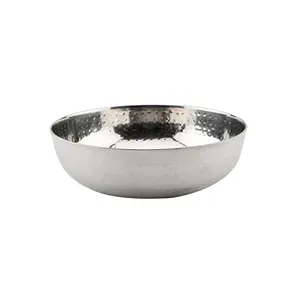 Embassy Stainless Steel Hammered Tasla/Kadhai (Without Handle) 700 ml (Size 8)
