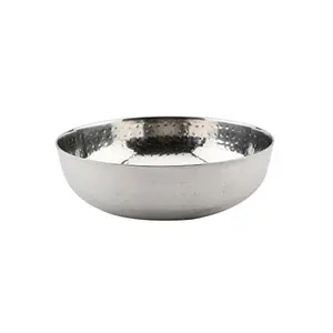 Embassy Stainless Steel Hammered Tasla/Kadhai (Without Handle) 1500 ml (Size 10)