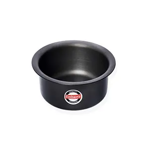 Embassy Hard Anodised Tope/Cook Pot 1 Litre (Size 10 16.5 cms) Gas Stovetop Compatible Black