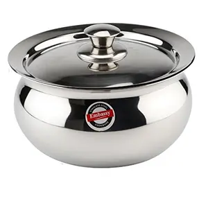 Embassy Minto Pongal Pot/Cook-n-Serve Dish 900 ml Size 0 (Stainless Steel)