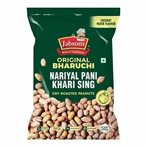 Jabsons Coconut Gluten Free Nariyal Pani Khari Sing water peanut/Moongphali/Shengdane 400G